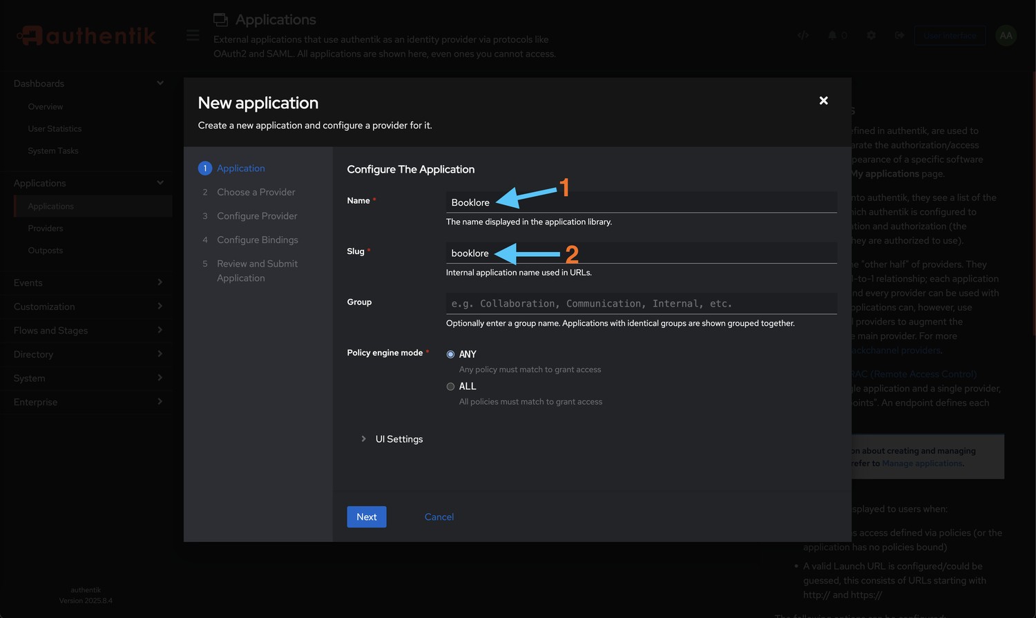 Application Configuration
