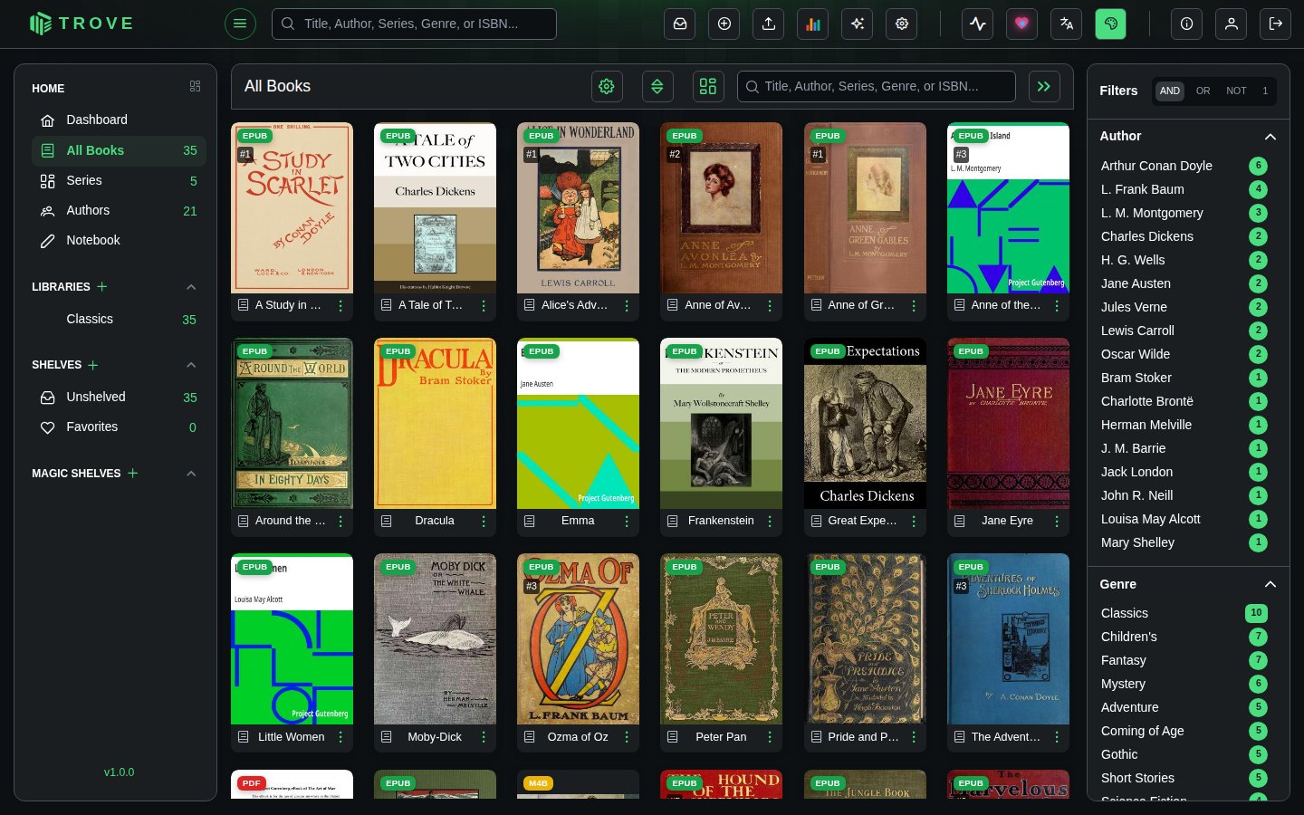 The filter sidebar with the Genre section open