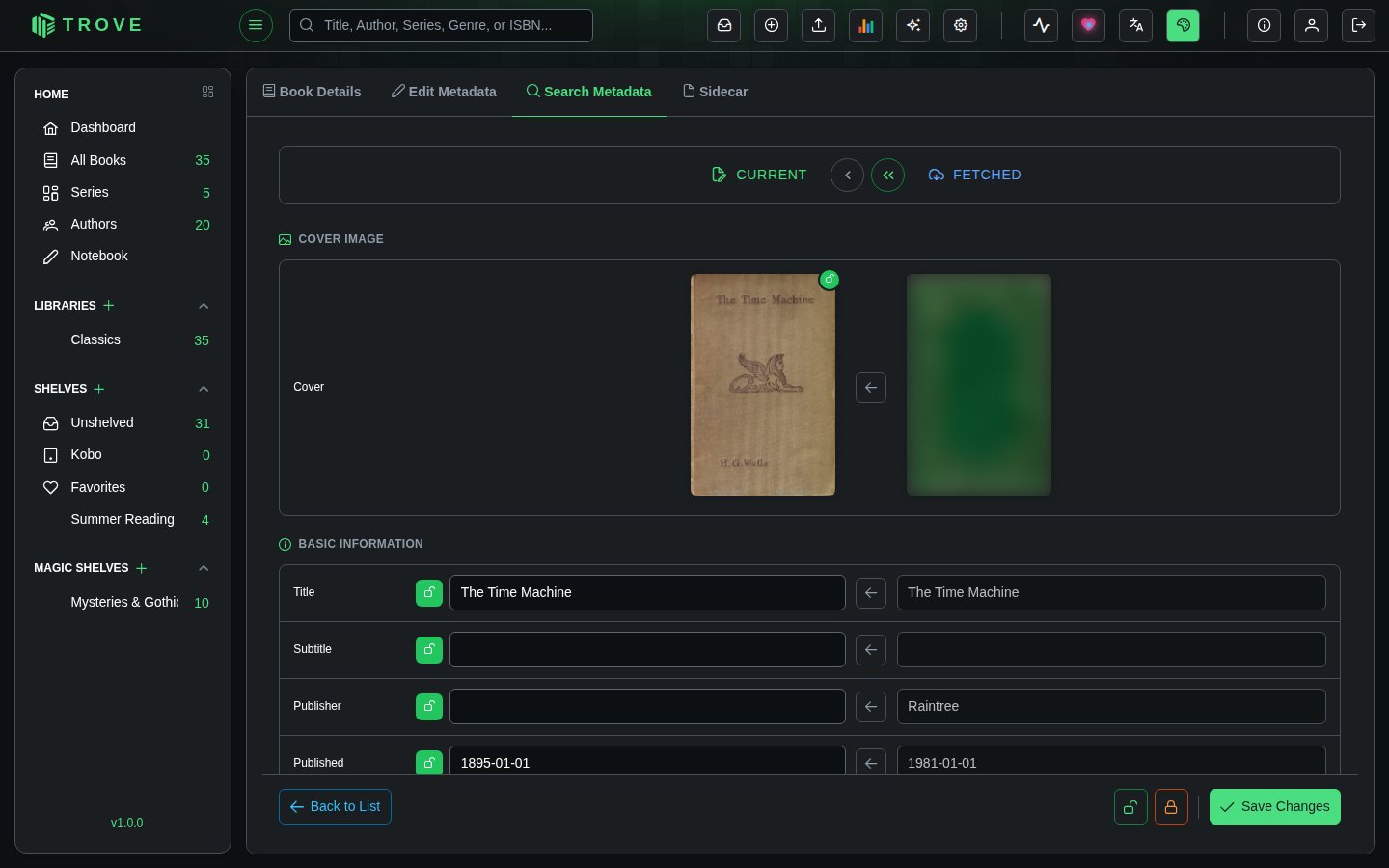 Search Metadata Comparison