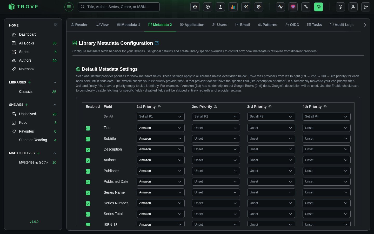 Metadata Configuration