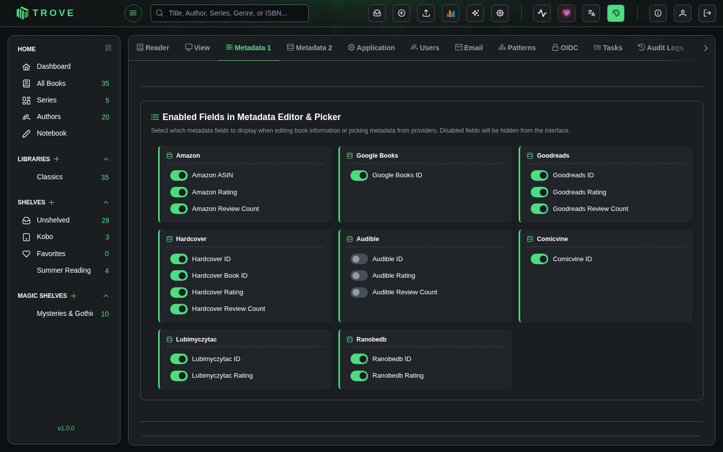 Enabled Fields in Metadata Editor & Picker