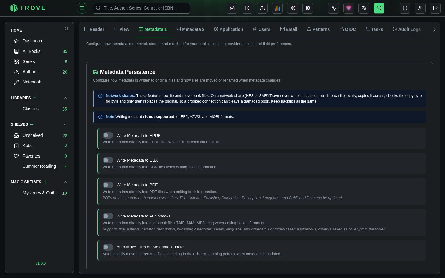 Metadata Persistence