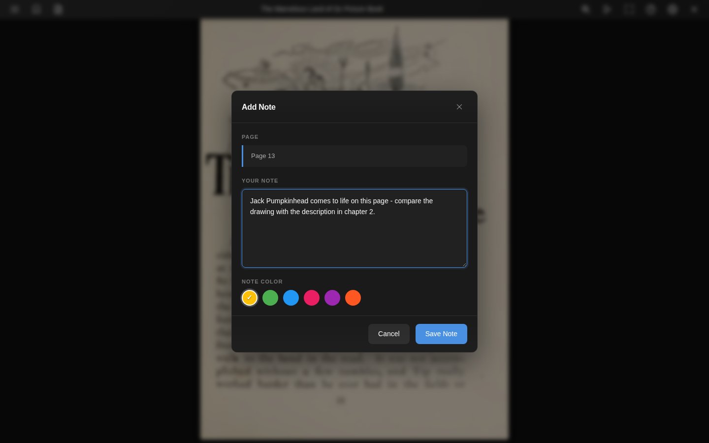 Note Dialog