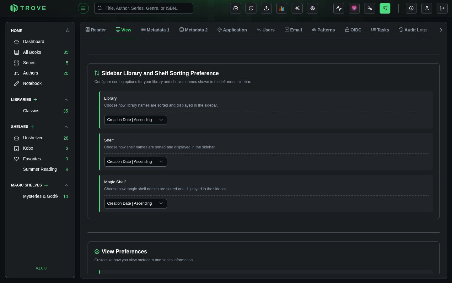 Sidebar Sorting Preferences