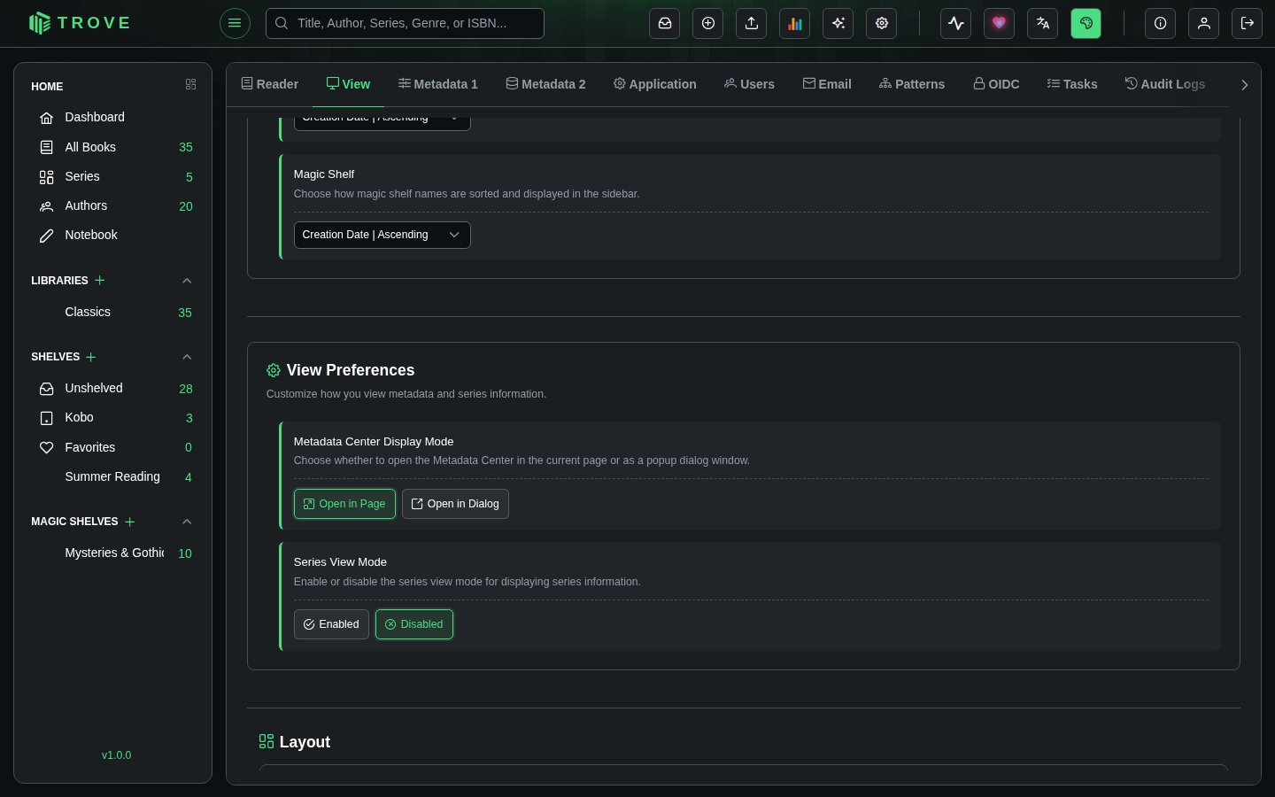 View Preferences